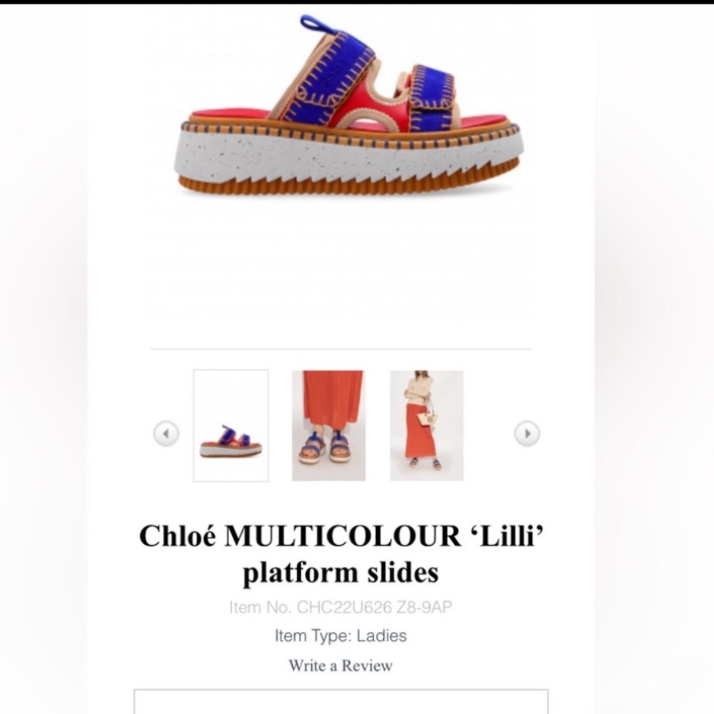 Chloe Lillia multicolor strap slides platforms! Size 37. Originally $850